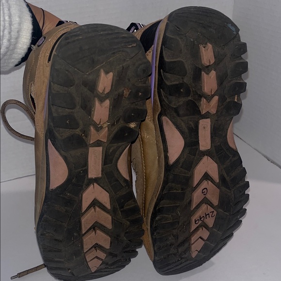 Coleman Brown Lace-Up Women's Hiking Boots with Purple Details - Picture 7 of 8